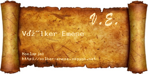 Völker Emese névjegykártya