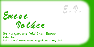 emese volker business card